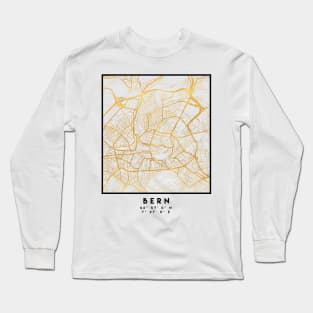 BERN SWITZERLAND CITY STREET MAP ART Long Sleeve T-Shirt